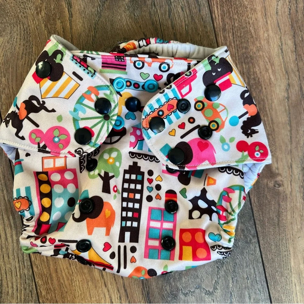 Vibrant Cartoon Print Diaper Covers